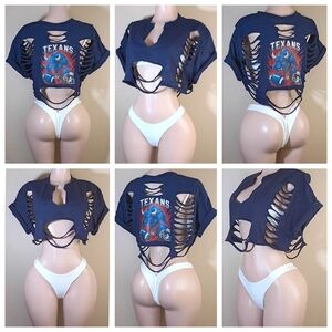 Houston Texans Custom Crop Top
